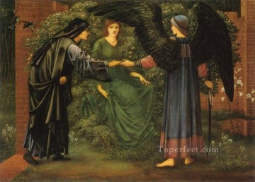 Edward Burne Jones Painting - El corazón de la rosa Prerrafaelita Sir Edward Burne Jones